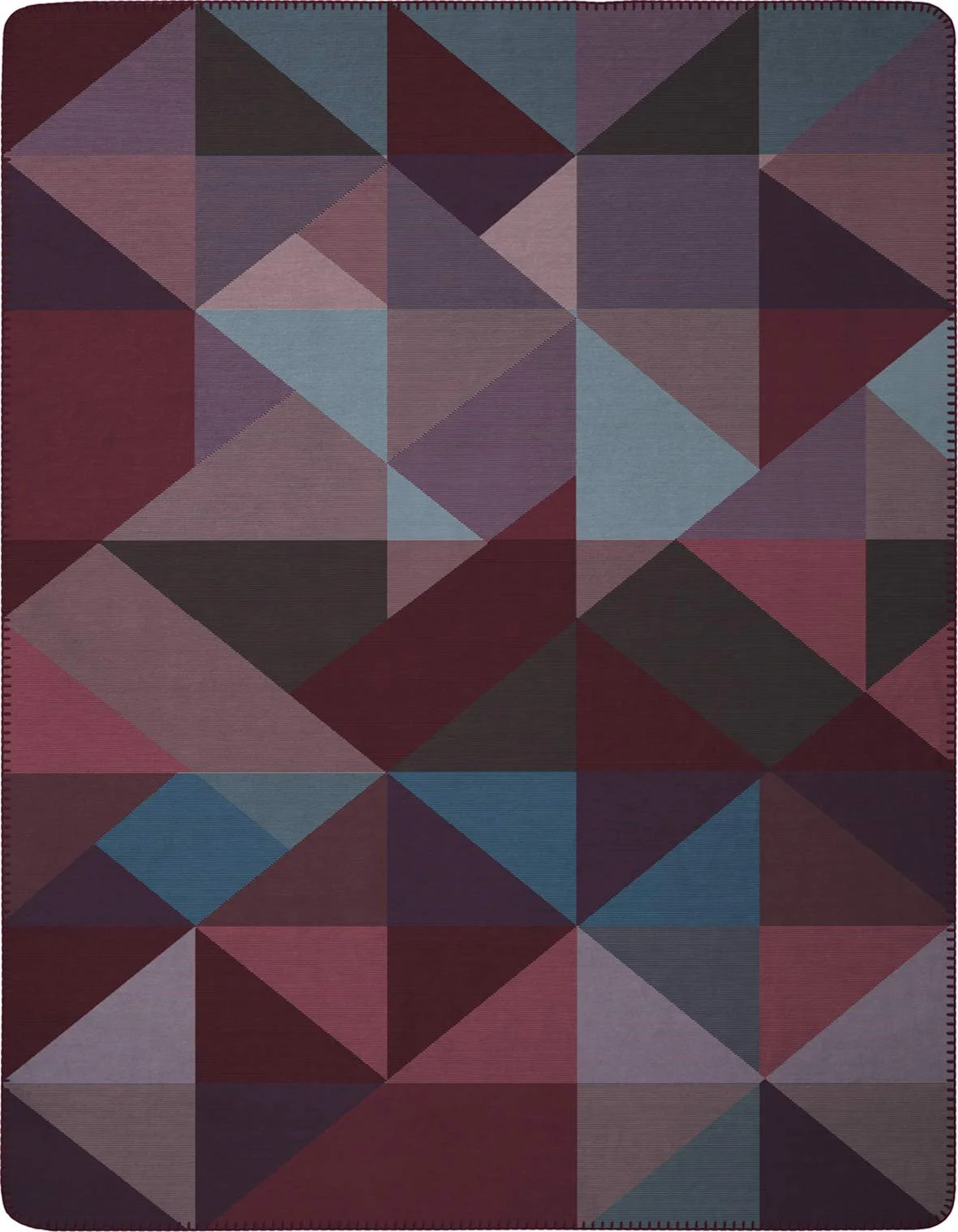 Одеяло Biederlack Fluffy Смесь хлопка Геометрический фиолетовый с фиолетовым треугольным узором 150 x 200 см, фото №8