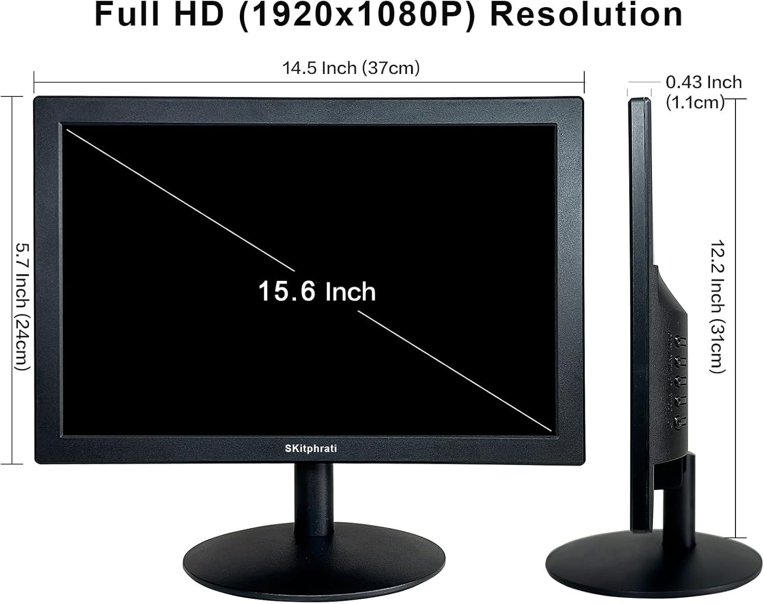 Монитор 15.6" Skiphrati S-156INCH-1080-HC-EU Full HD VA 60 Гц, фото №7