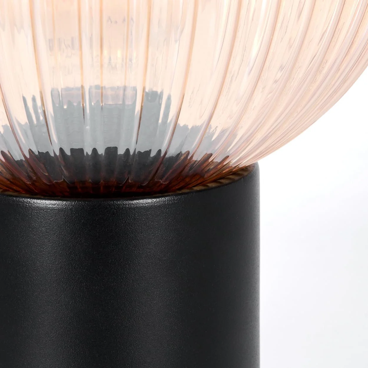 Настільна лампа HOFSTEIN Koyoto E27 20 см Чорний/Бурштиновий, фото №6