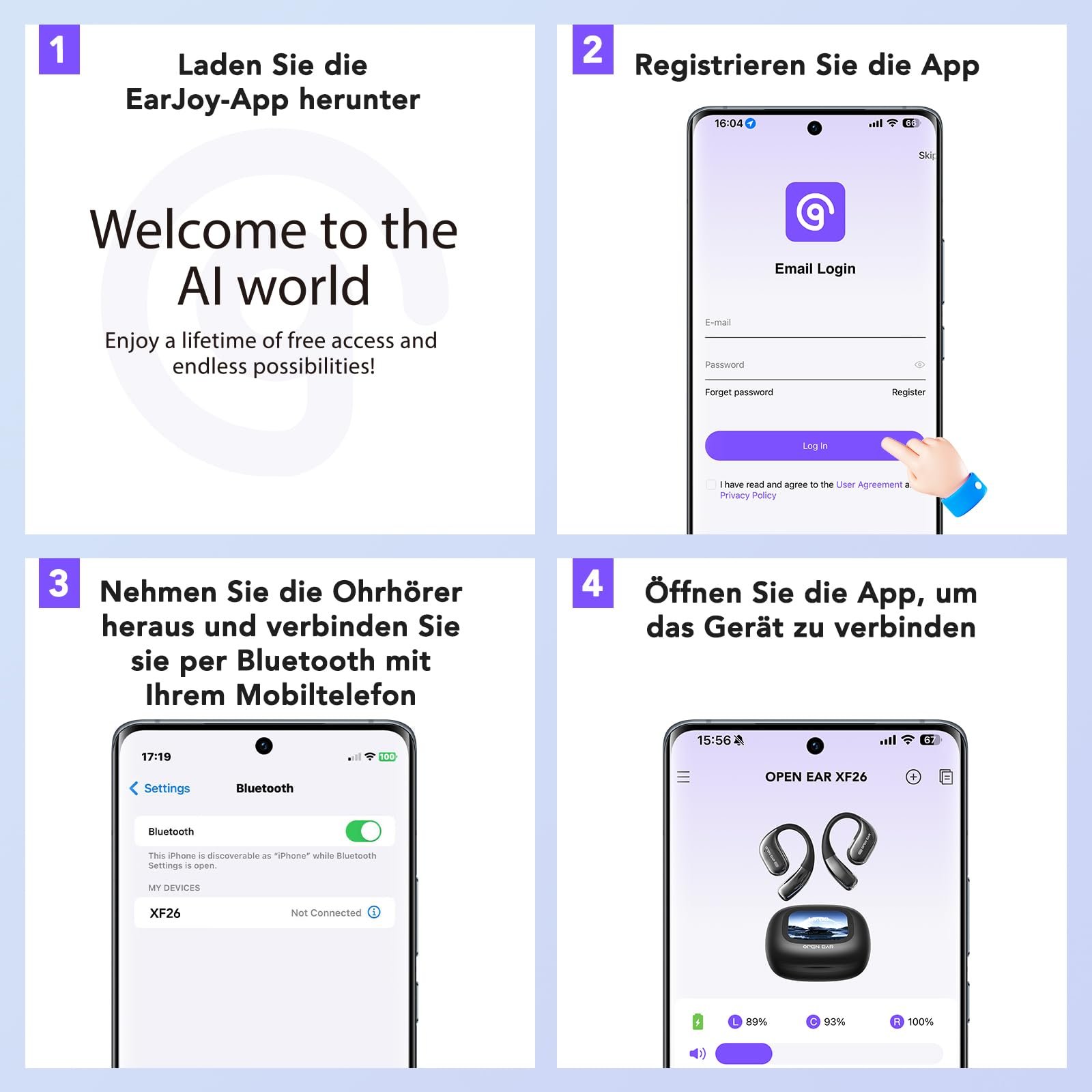 Наушники-переводчики Ki, 3-в-1, с переводом в реальном времени, 150 языков, сенсорный экран, 60 часов для iOS и Android, для путешествий, фото №9