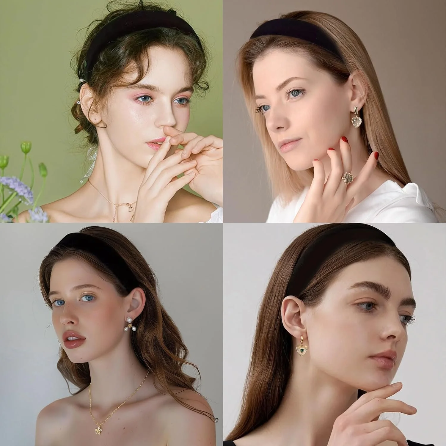 Обруч Бархатный Черный, фото №7