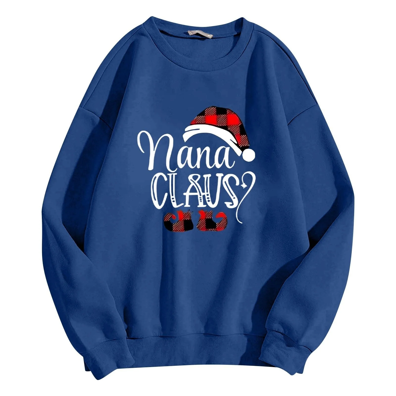 Рождественский свитшот Женская Рождественская футболка Женский рождественский мотив Рубашка с длинным рукавом Повседневная свободная рубашка с длинным рукавом Рождественский принт Свитшот Подросток Девушки Джемпер Топы, фото №2