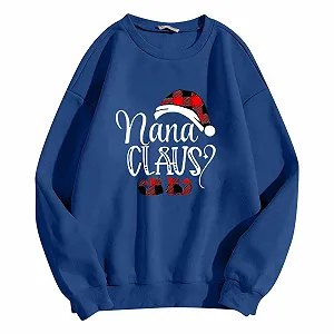 Рождественский свитшот Женская Рождественская футболка Женский рождественский мотив Рубашка с длинным рукавом Повседневная свободная рубашка с длинным рукавом Рождественский принт Свитшот Подросток Девушки Джемпер Топы synthetic.ua - Фото 1