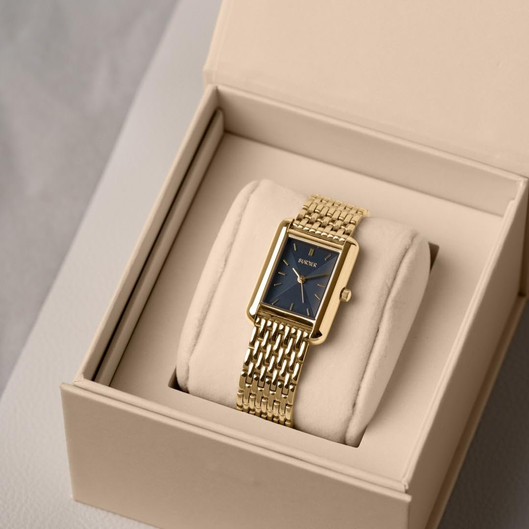 Часы Burker Watches Chloe Золотой Белый - Квадратные женские часы 28 мм, фото №6 Часы Burker Watches Chloe Золотой Белый - Квадратные женские часы 28 мм, фото №6