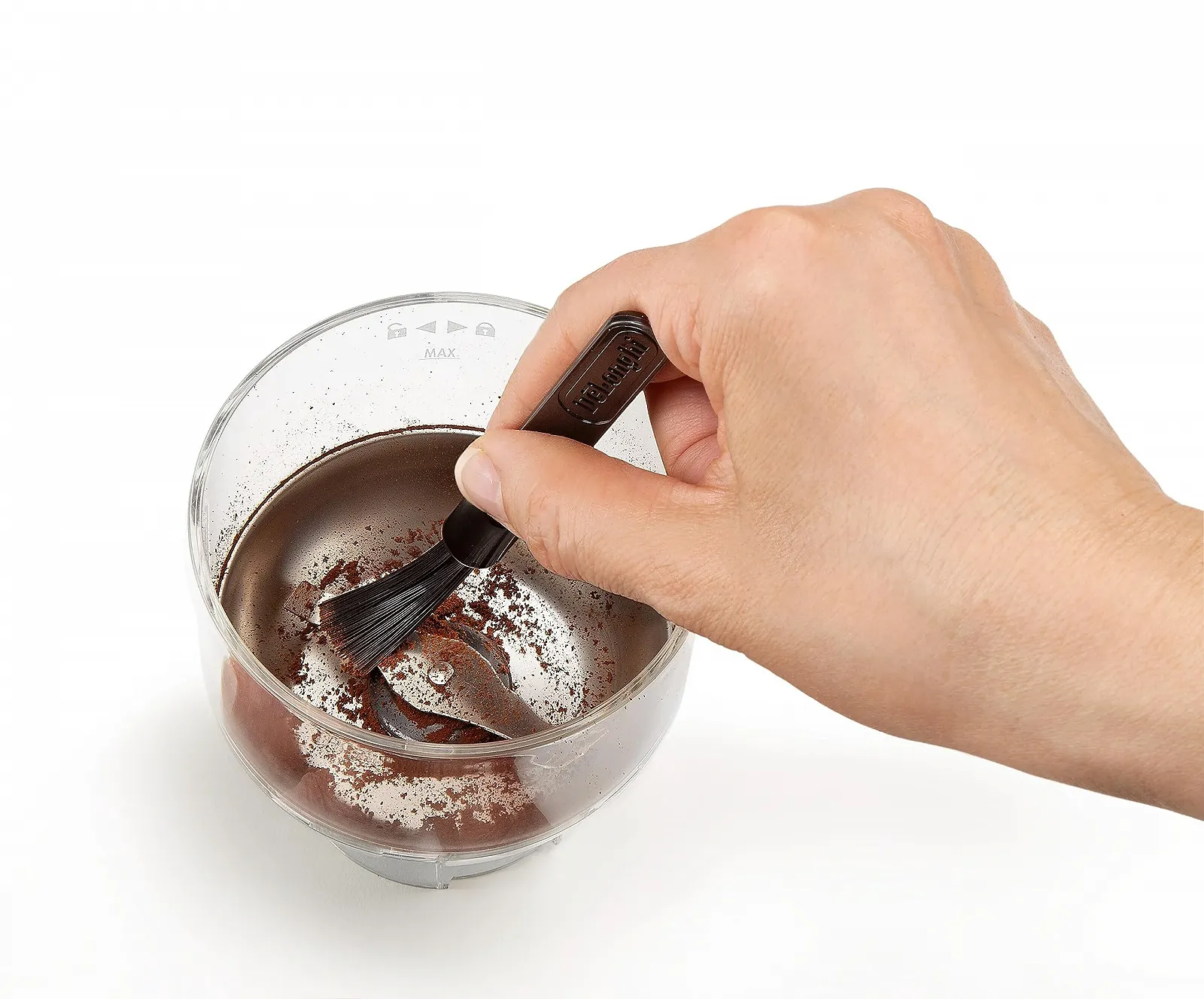 Кофемолка ножевая De'Longhi KG200 Электрическая Нержавеющая сталь Черная, фото №4