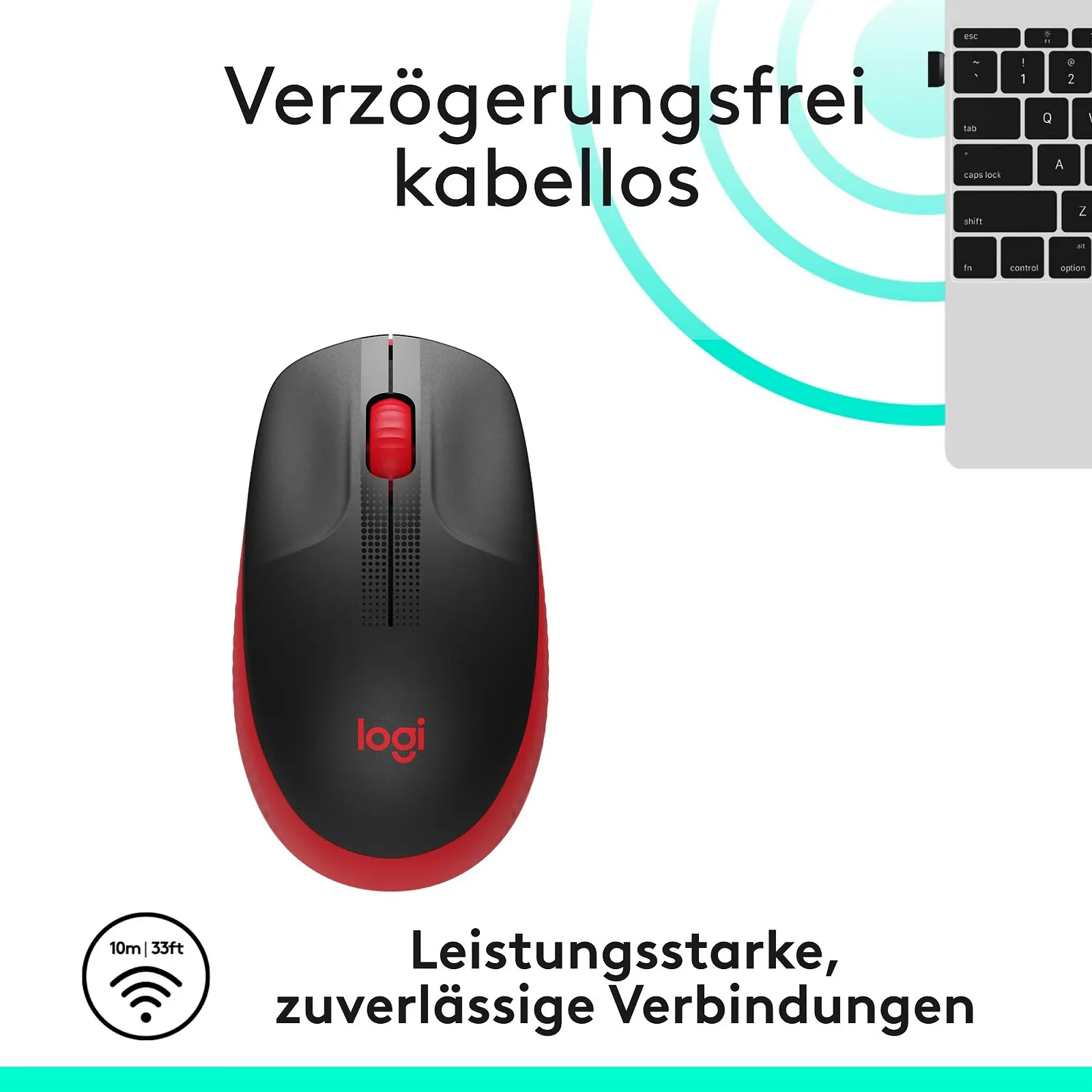 Мышь Беспроводная Logitech M190 Красный, фото №3 Мышь Беспроводная Logitech M190 Красный, фото №3