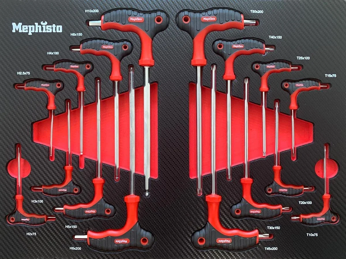 Набір інструментів Mephisto 3 вставки з викрутками, шестигранними гніздами, шестигранними гніздами, фото №3