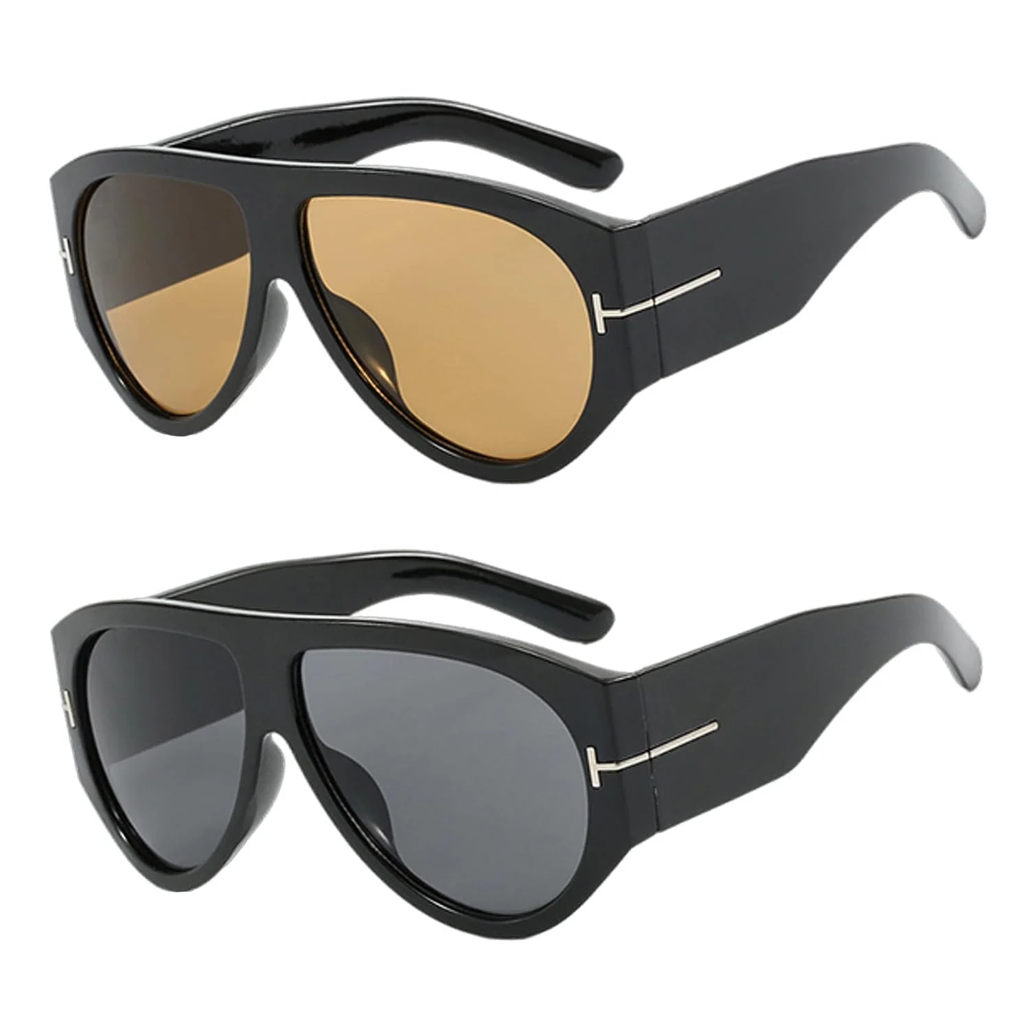 Солнцезащитные Очки RELKLYU Ретро Черный, 2 шт., фото №1 Солнцезащитные Очки RELKLYU Ретро Черный, 2 шт., фото №1