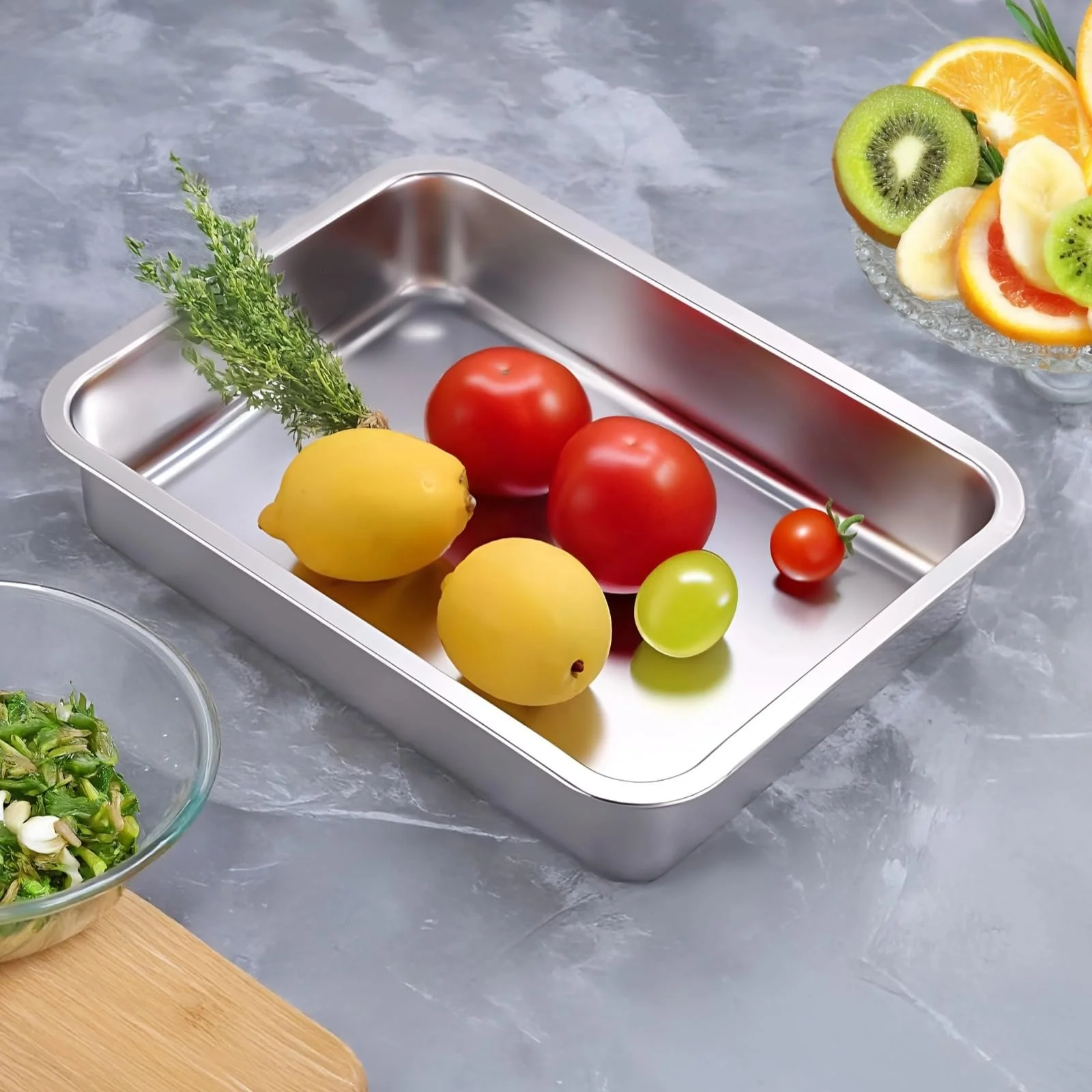 Форма для лазаньї Heavy Duty з нержавіючої сталі 2 шт глибока 3", фото №4 Форма для лазаньї Heavy Duty з нержавіючої сталі 2 шт глибока 3", фото №4