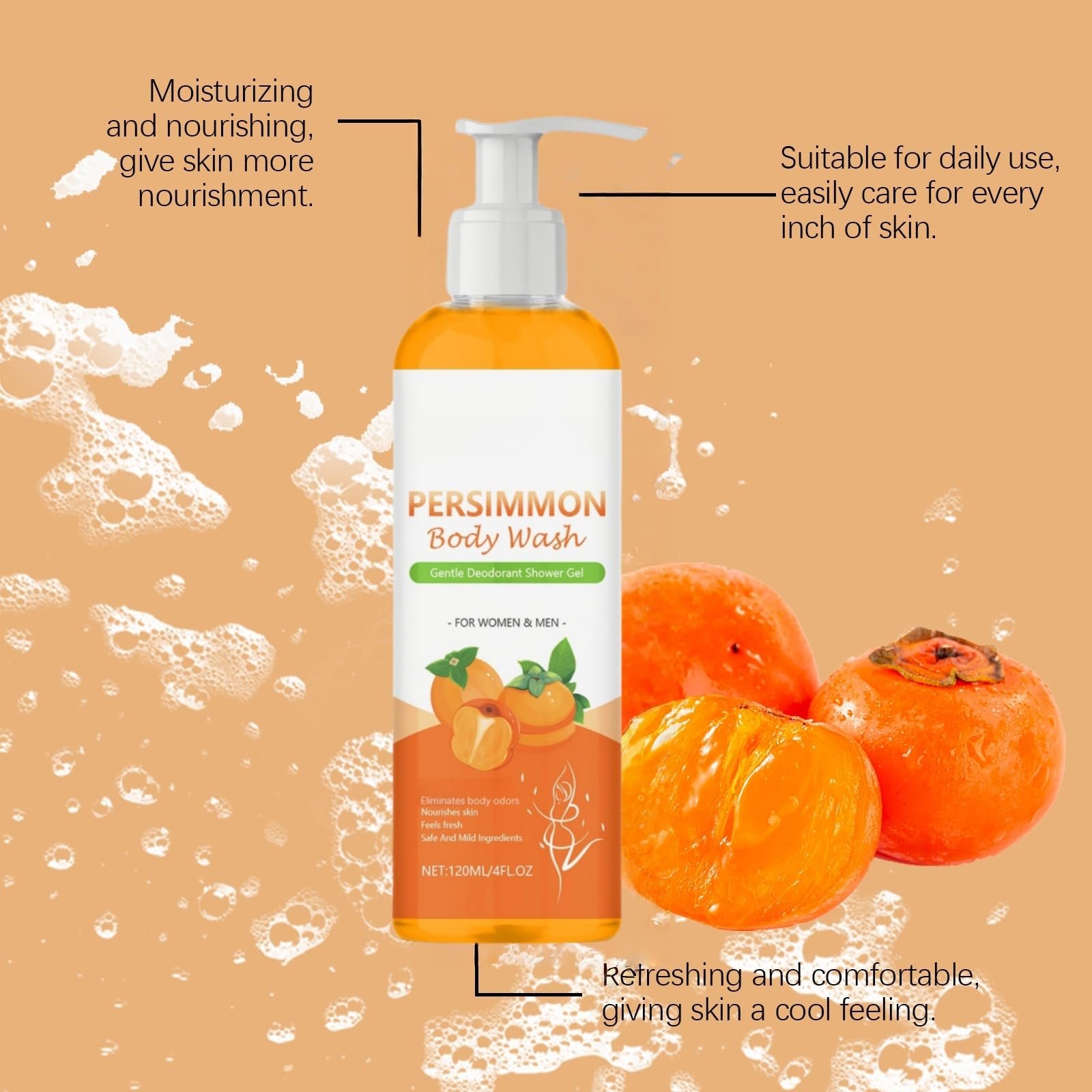 Гель для душу та обличчя Persimmon Body Wash 120 мл, фото №2