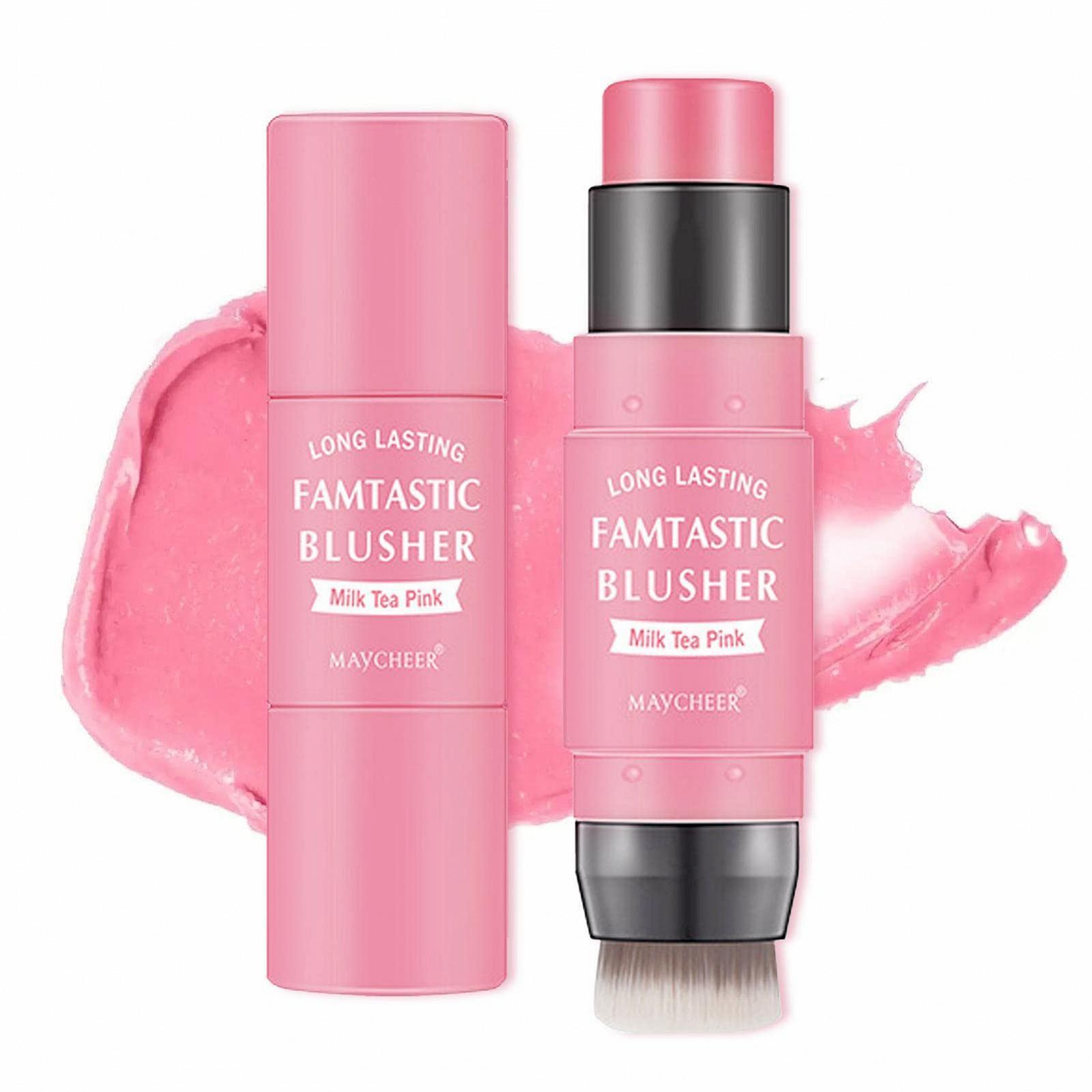 Рум'яна Тональний стік tacery Milk Blush Stick Double Head Blusher 2 in 1 Кремовий рум'яний Водостійкий, фото №5