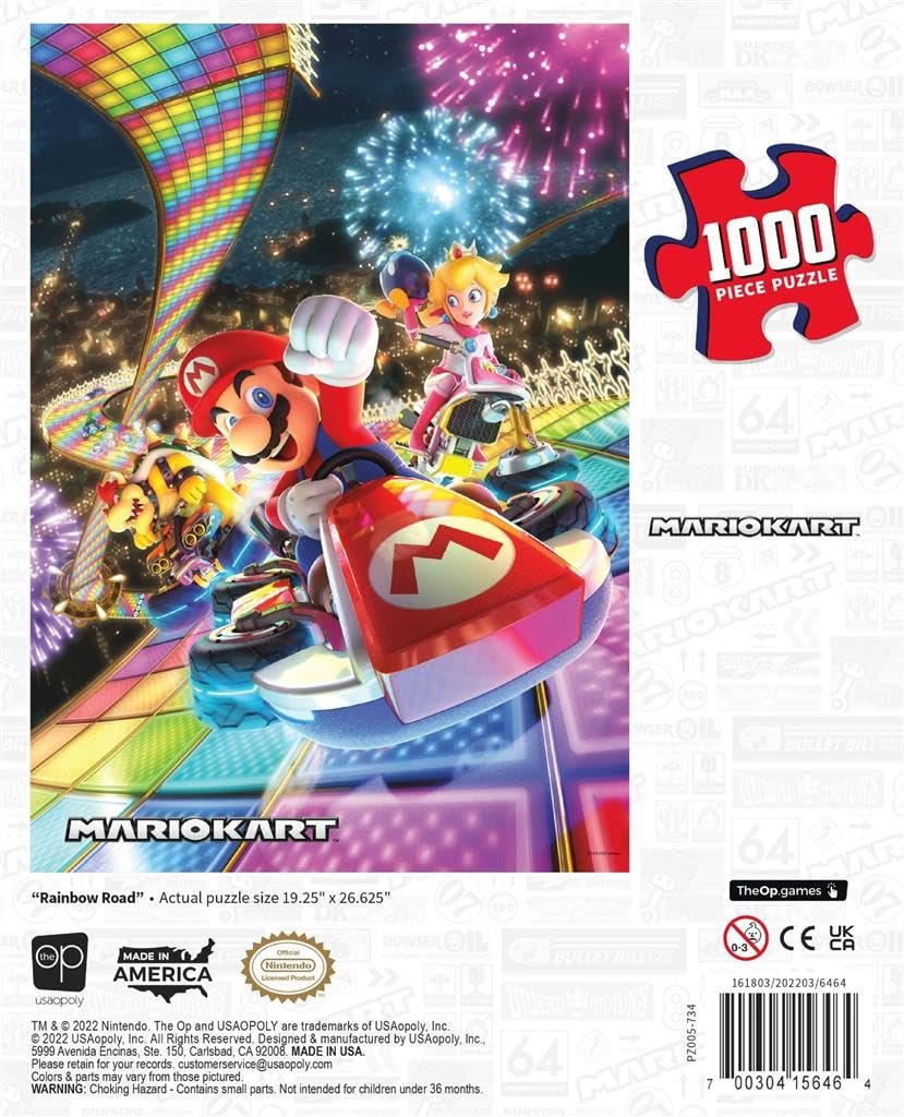 Пазл The OP Usaopoly Mario Kart Rainbow Road 1000 элементов, фото №2