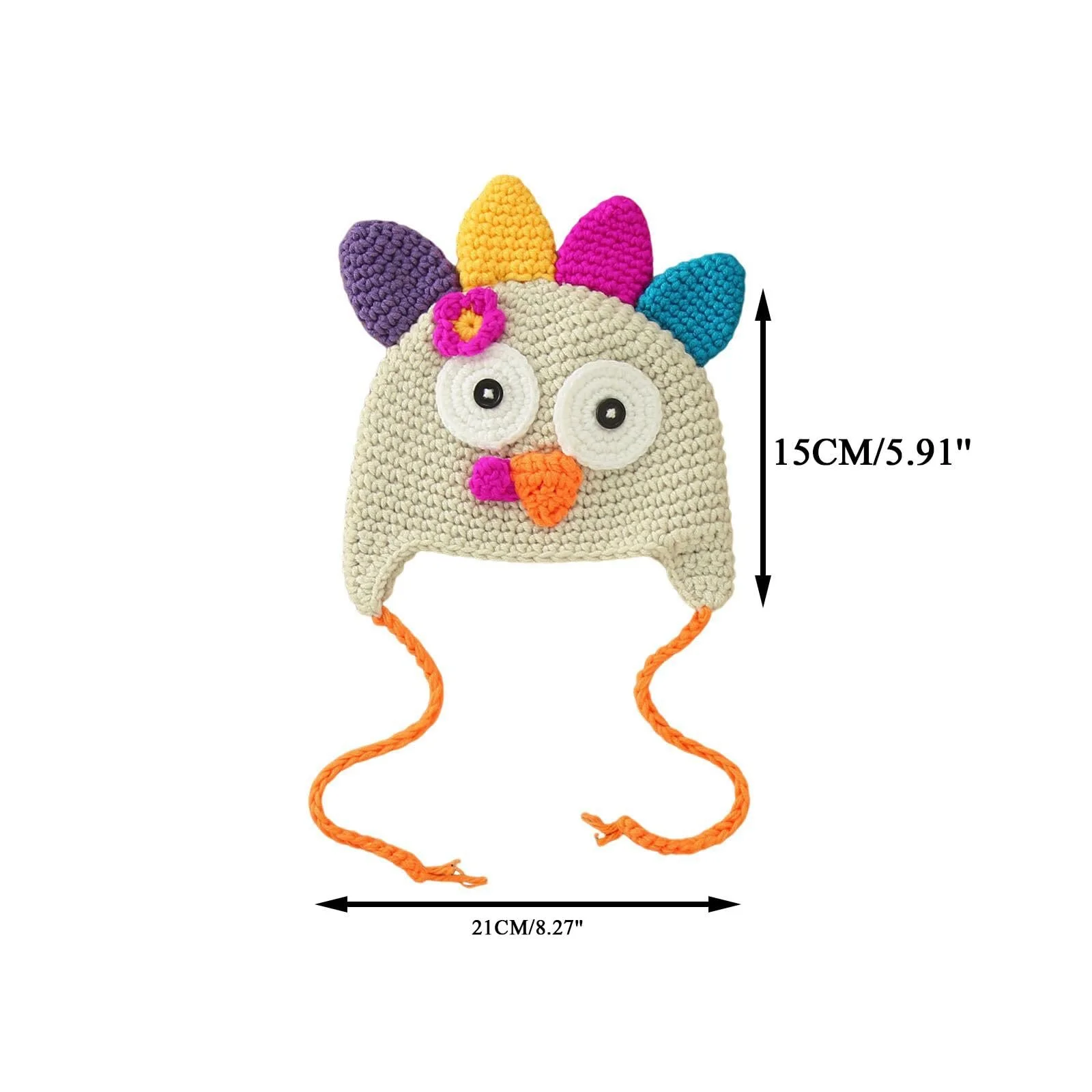 Детская вязаная шапка Теплая шапка и шарф Зимняя шапка с бубоном Осенняя и зимняя шапка с флисовой подкладкой Удобная для 0-6 месяцев, фото №7