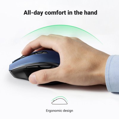 Мышка Ugreen MU006 Ergonomic Wireless Blue (15064), фото №11 Мышка Ugreen MU006 Ergonomic Wireless Blue (15064), фото №11