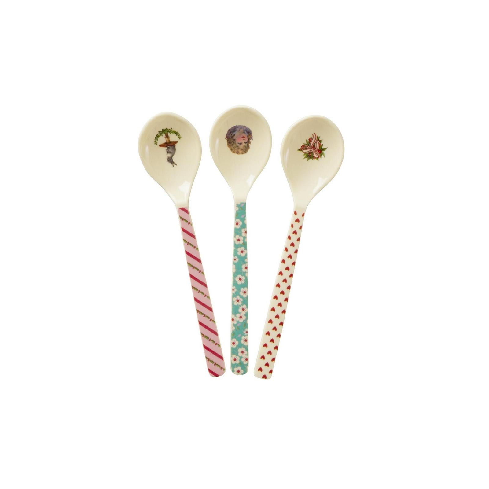 Ложки для риса Rice Меламин Набор 6 шт Рождественский принт, фото №1