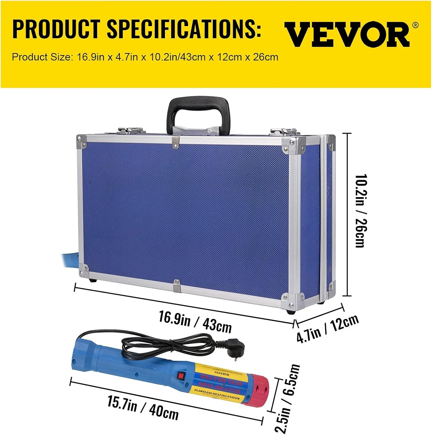 Нагрівач індукційний VEVOR H7L / 1 кВт / Портативний / Для болтів 5-40мм / Синій, фото №4 Нагрівач індукційний VEVOR H7L / 1 кВт / Портативний / Для болтів 5-40мм / Синій, фото №4