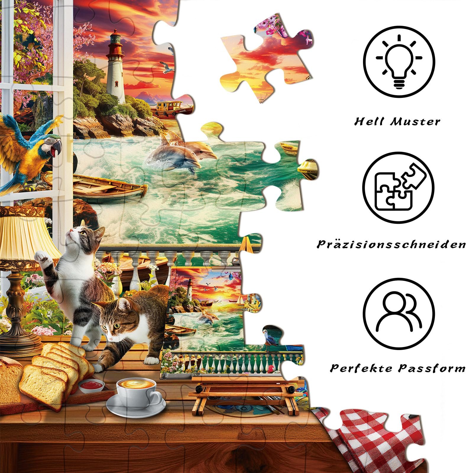 Пазл HUADADA Fairy Tale in Front of the Window 1000 деталей 70 x 50 см, фото №8