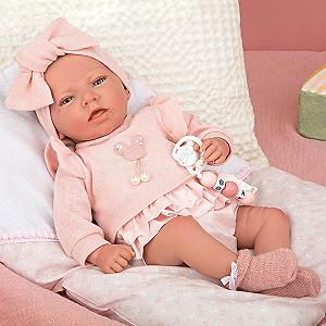 Кукла ARIAS Reborn Alba 40 см с белой подушкой розовый synthetic.ua - Фото 1