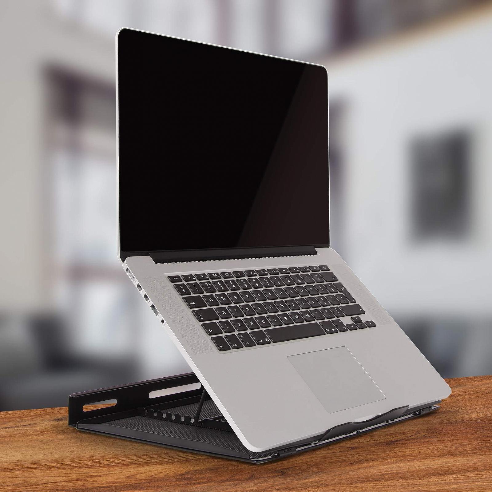 Підставка для ноутбука Duronic DM074, багатоцільова для столу, 9 положень висоти, складаний портативний ергономічний дизайн, фото №7