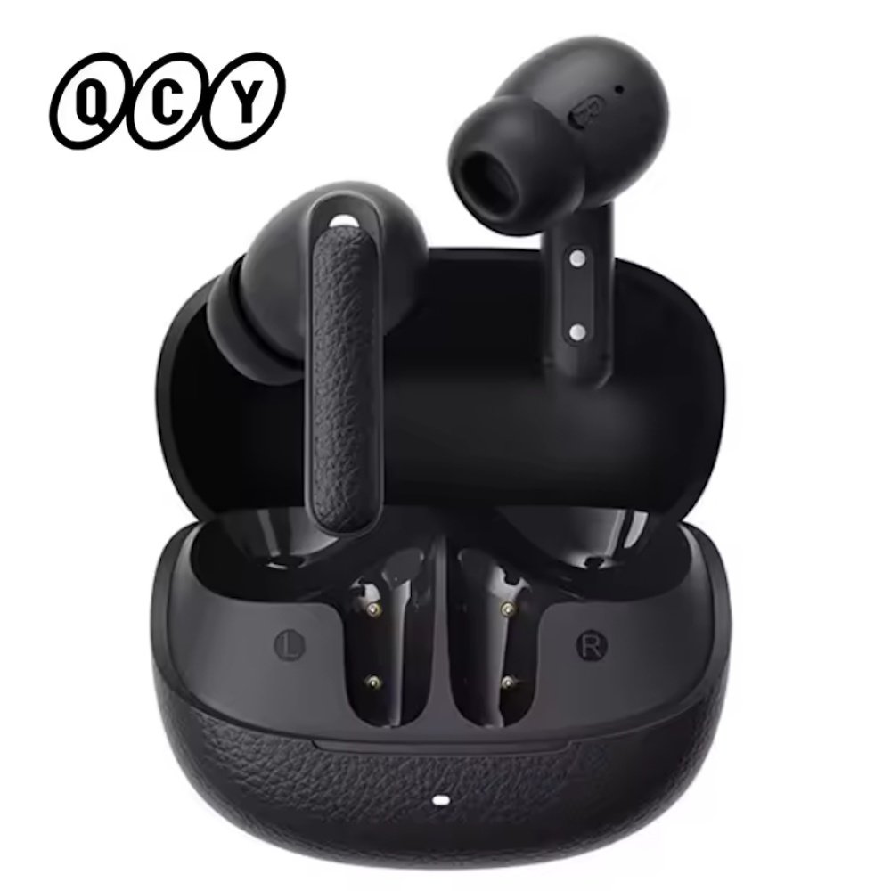 Навушники QCY Buds ANC Black -45dB BT5.4 Multipoint 6 мікрофонів з AI, фото №3