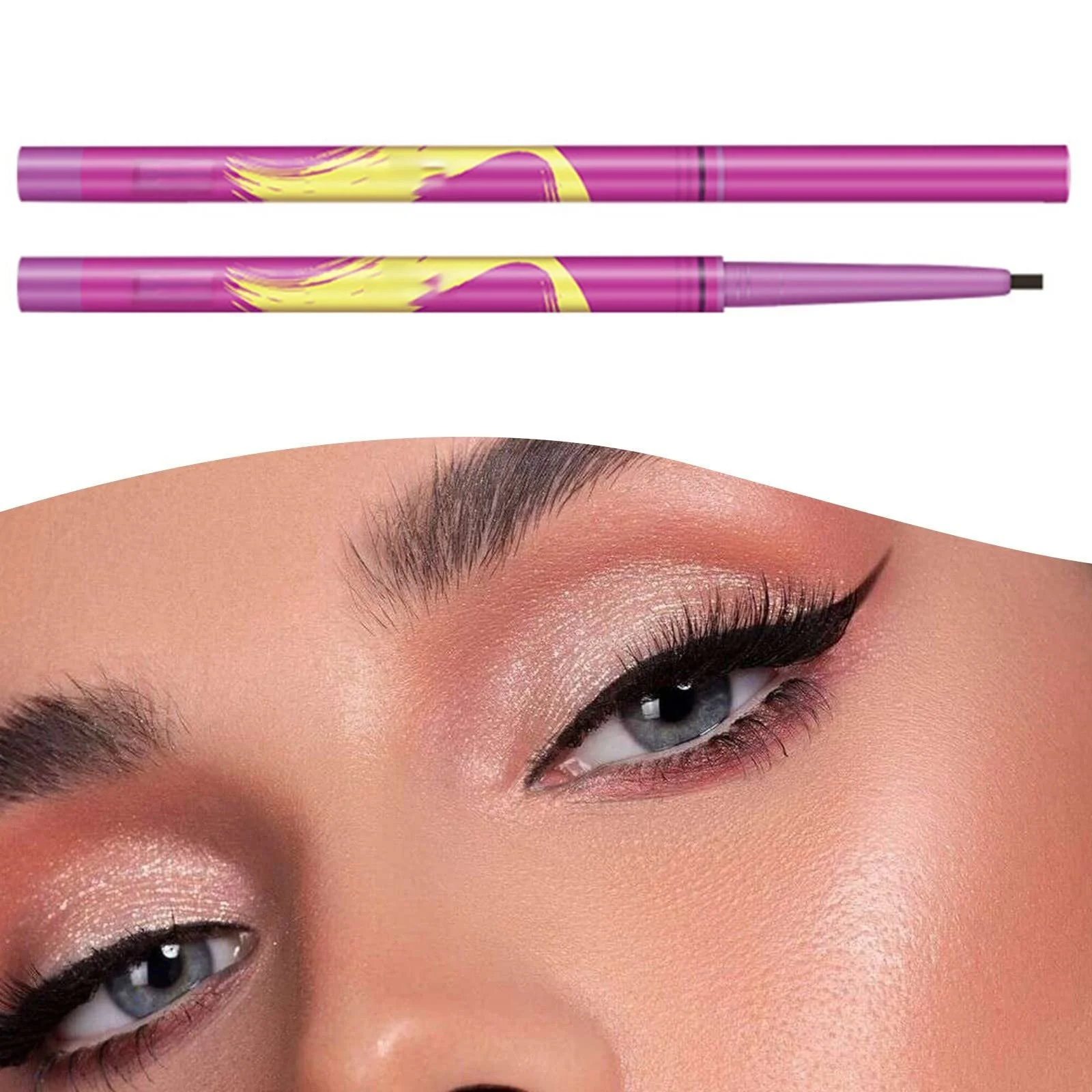 Гелева Підводка для очей для тіла Radiant Creamy Soft Texture Black Gel Eyeliner Стійка водостійка, фото №4