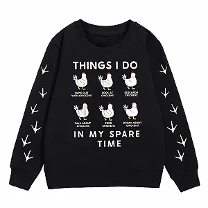 Пуловер для дівчат повсякденний, круглий виріз, з довгими рукавами, з принтом, без капюшона synthetic.ua - Фото 1