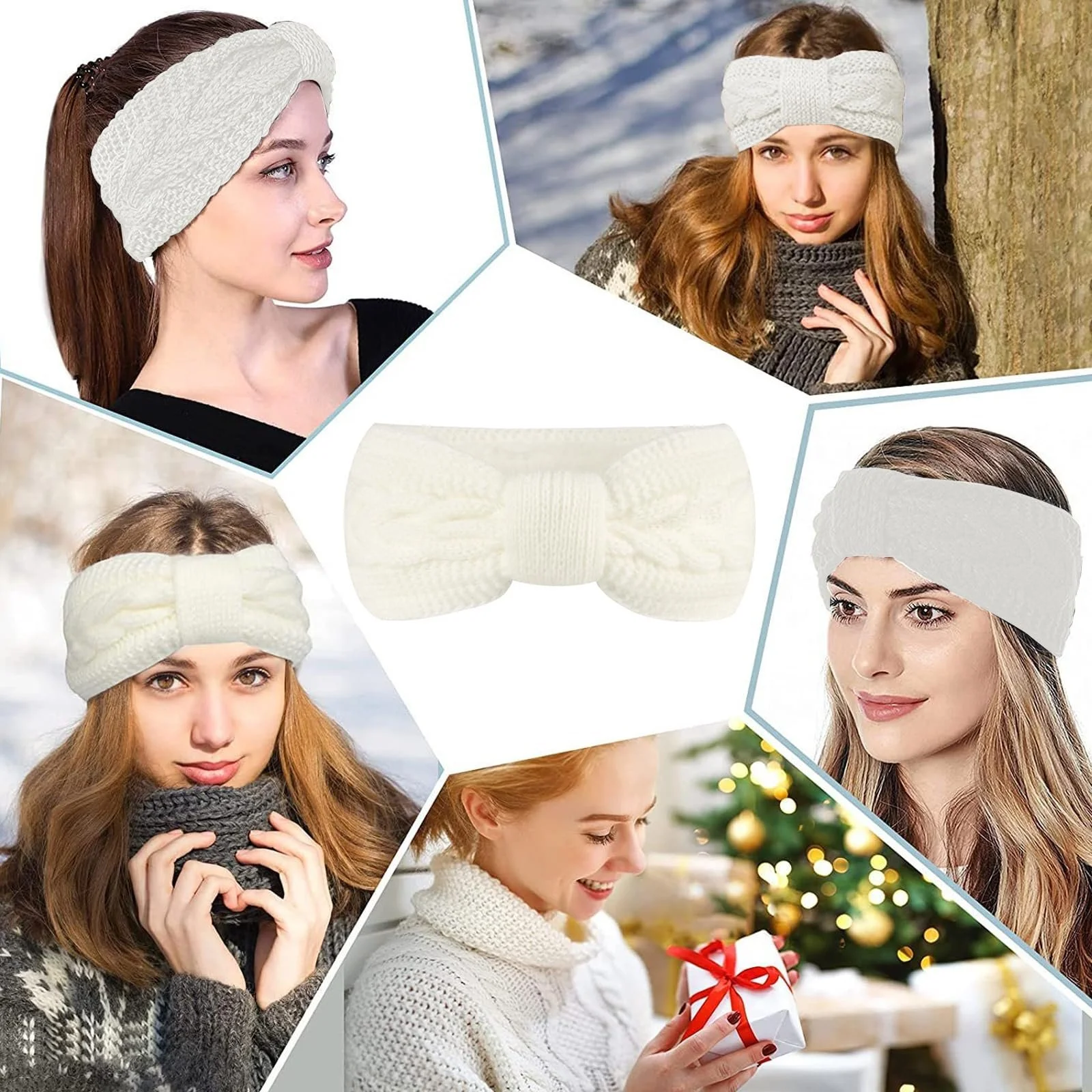 В'язана Пов'язка на Голову Жіноча Еластична Зимова, фото №7