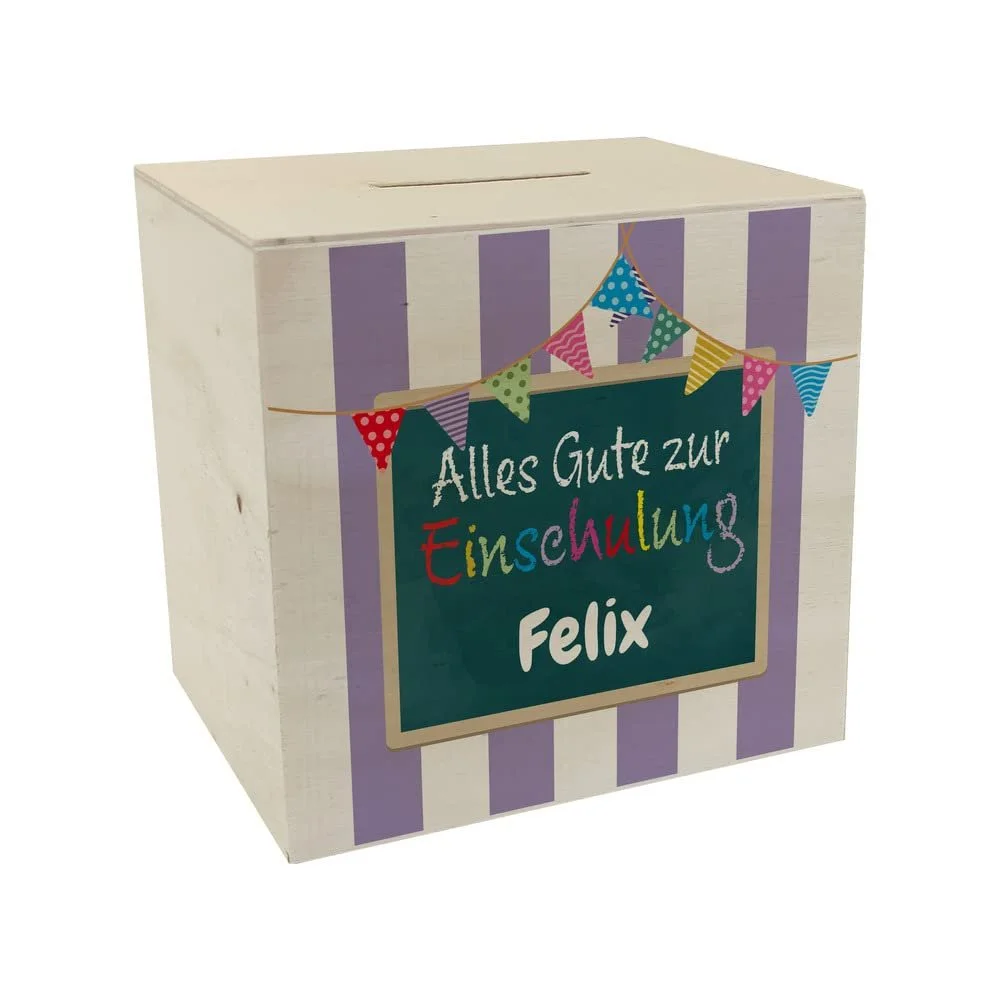 Скарбничка Alles Gute zur Einschulung персоналізована з ім'ям, фото №6