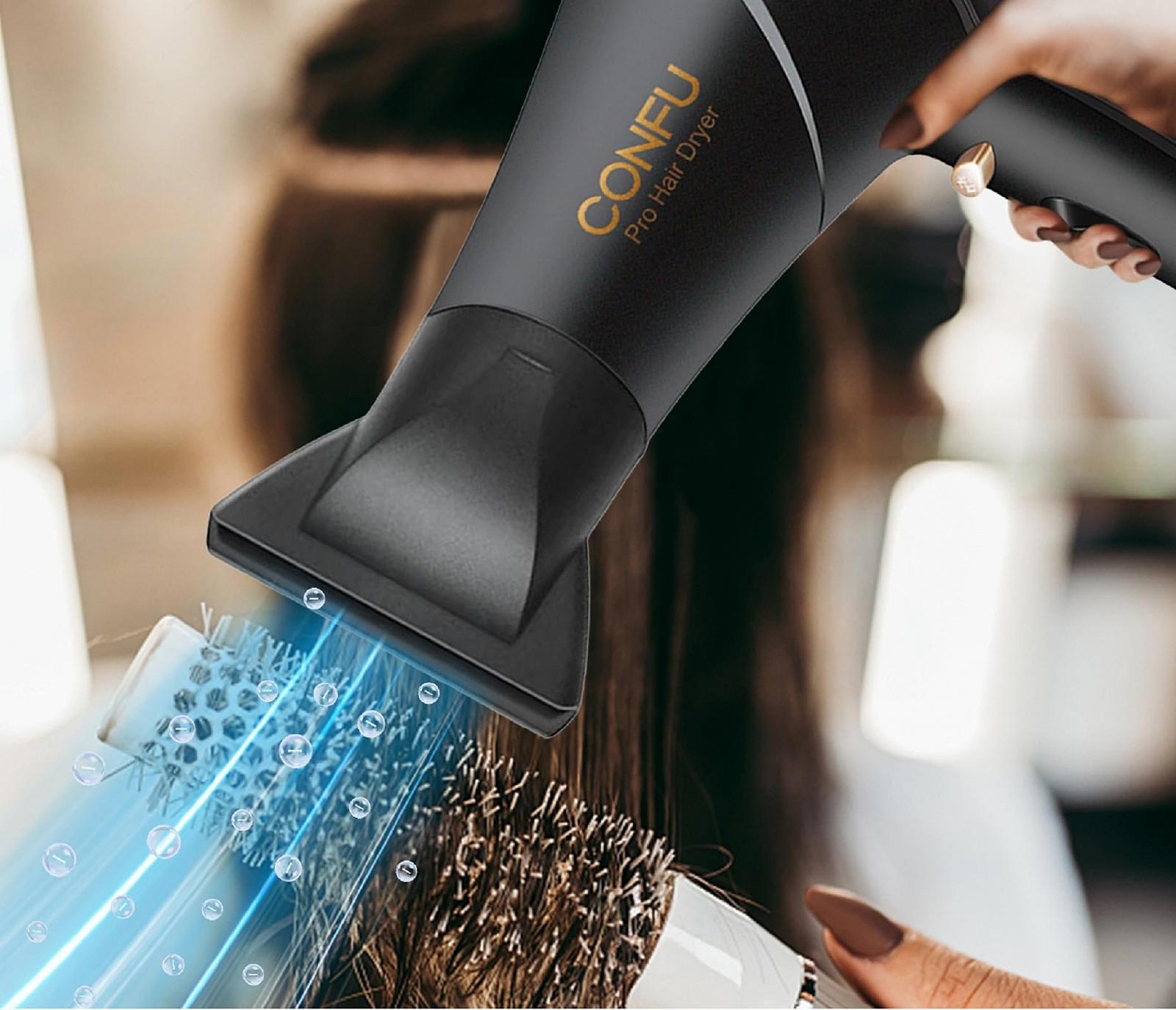 Фен Confu Ionic Salon Professional, 2300 Вт, чорний, фото №6