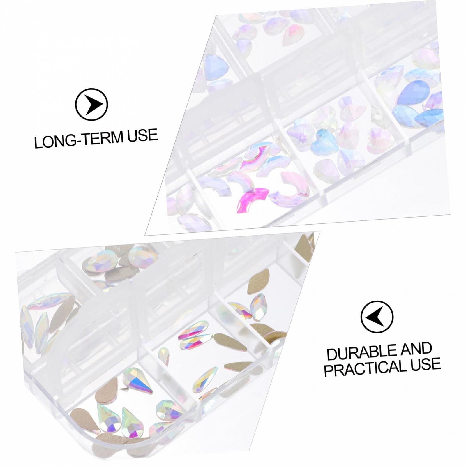 Стрази для нігтів Healvian Boxen Bunte, різнокольорові, для манікюру та особливих випадків, фото №7