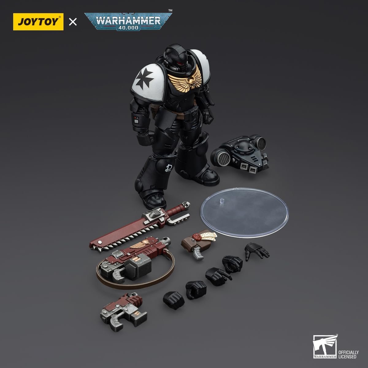 Фігурка Joytoy Warhammer 40,000 1/18 Space Marines Black Templars Outriders Brother Valtus, фото №7