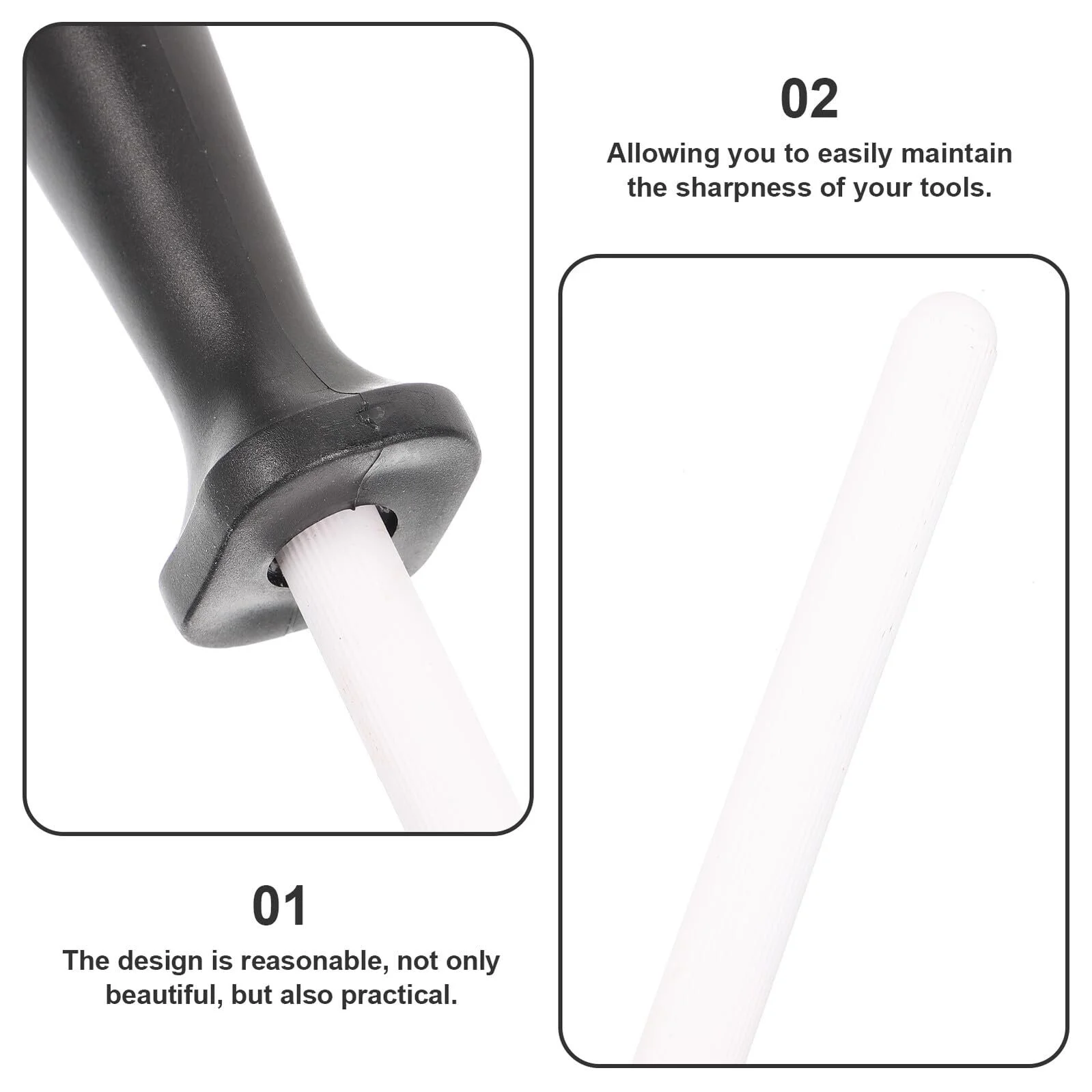 Мусат керамический портативный с ергономичной ручкой алмазный стержень для заточки, фото №4 Мусат керамический портативный с ергономичной ручкой алмазный стержень для заточки, фото №4