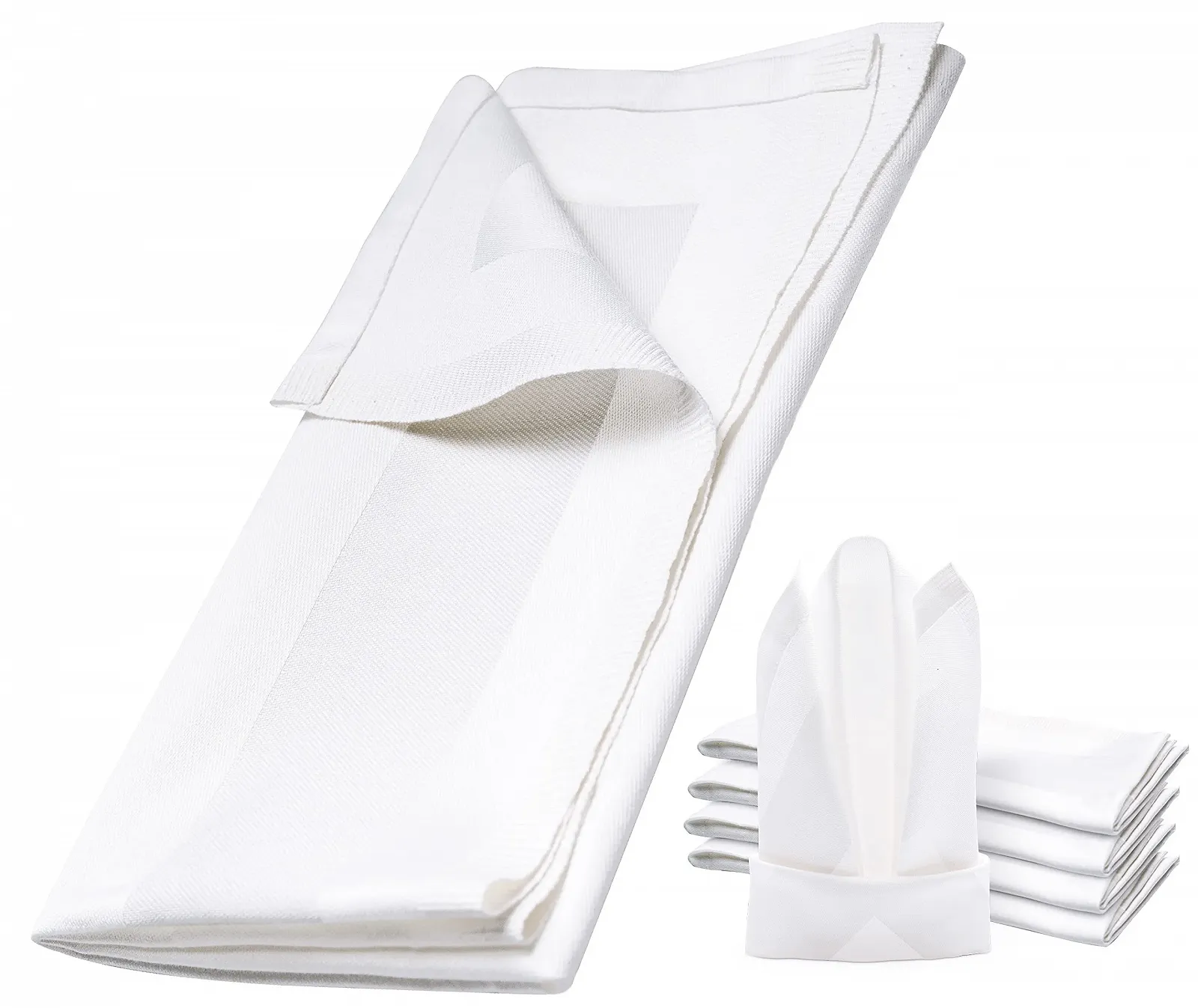 Скатерть Damask Catering Edition дамастная 100% хлопок White 80 x 80 см, фото №1