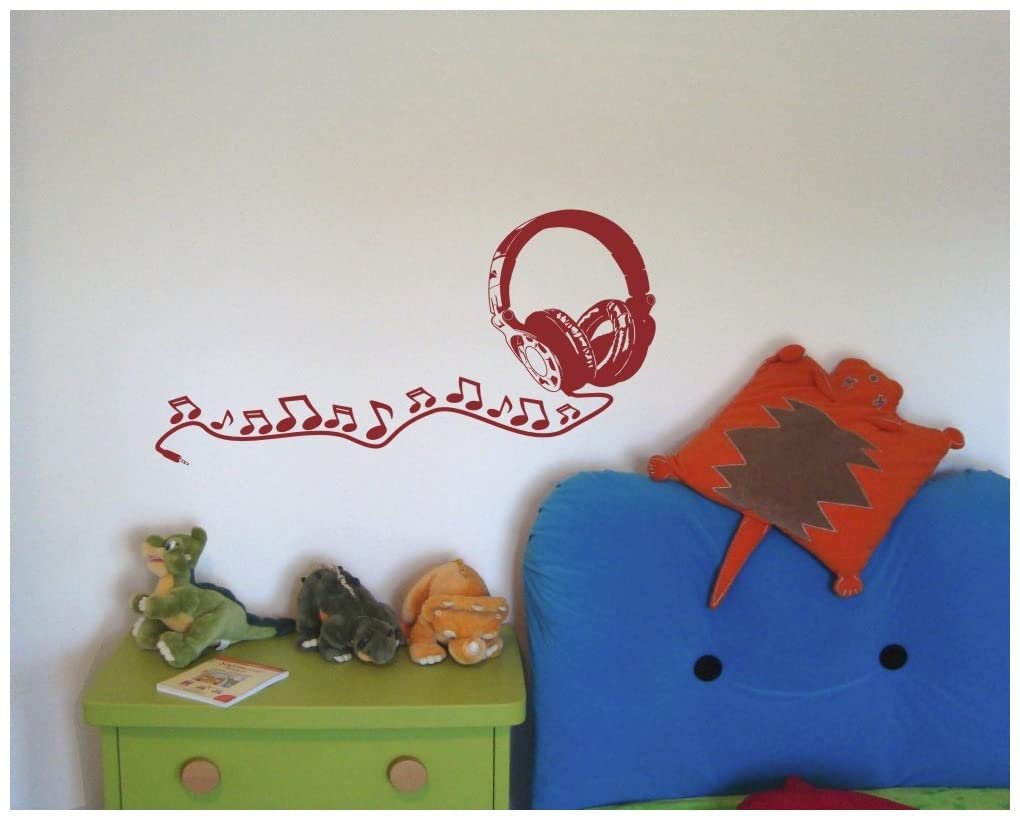 Наклейка на стіну Headphones with Notes, фото №3