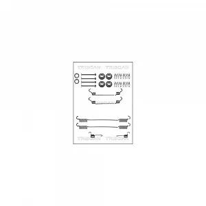 Комплект аксессуаров, тормозные колодки TRISCAN 8105 102572 задний мост - Фото 1