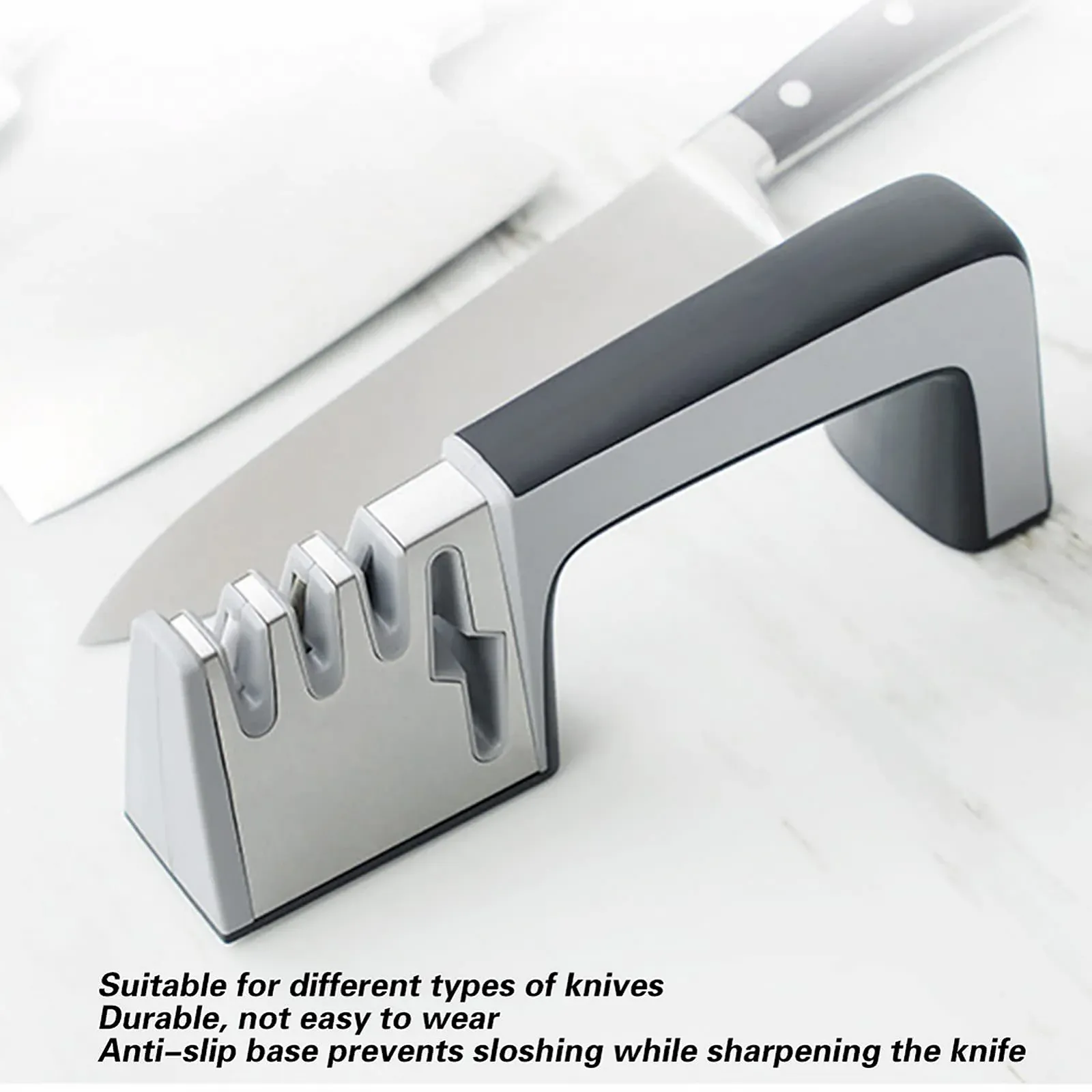 Точило для ножів Pwshymi 4-рівнева багатофункціональна, фото №5