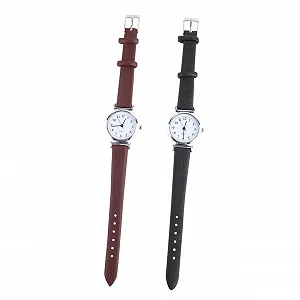 Набор Мужские часы OATIPHO 2 шт Кварцевые часы для студентов Черный - Фото 1