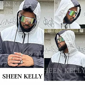 Солнцезащитные очки Щит Плоский верх Y2K Цветные Цельные synthetic.ua - Фото 1