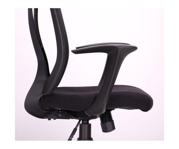 Офісне крісло для персоналу Art Metal Furniture Nickel Black сидіння Сідней-07/спинка Сітка SL-00 чорна 297089, фото №10