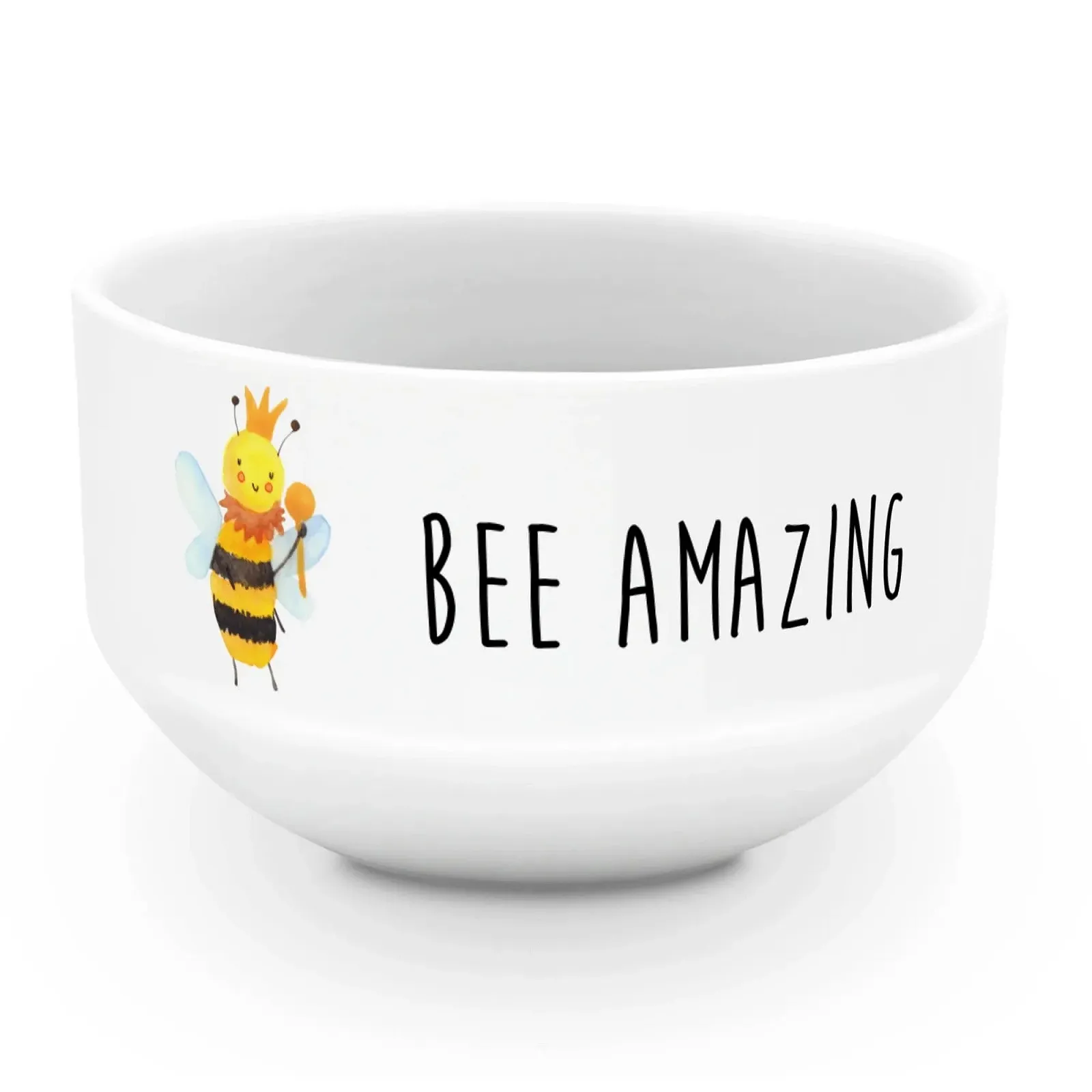 Миска для хлопьев Mr. & Mrs. Panda Король Пчел Керамическая Белая, фото №1