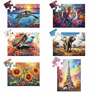 Пазлы для пожилых людей 6 шт. 16 крупных элементов - Фото 1