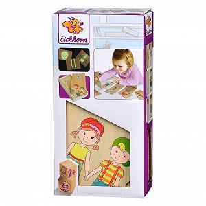 Дерев'яний пазл Eichhorn Body puzzle 18 елементів дерев'яний бокс 24 x 12 см від 2 років synthetic.ua - Фото 1