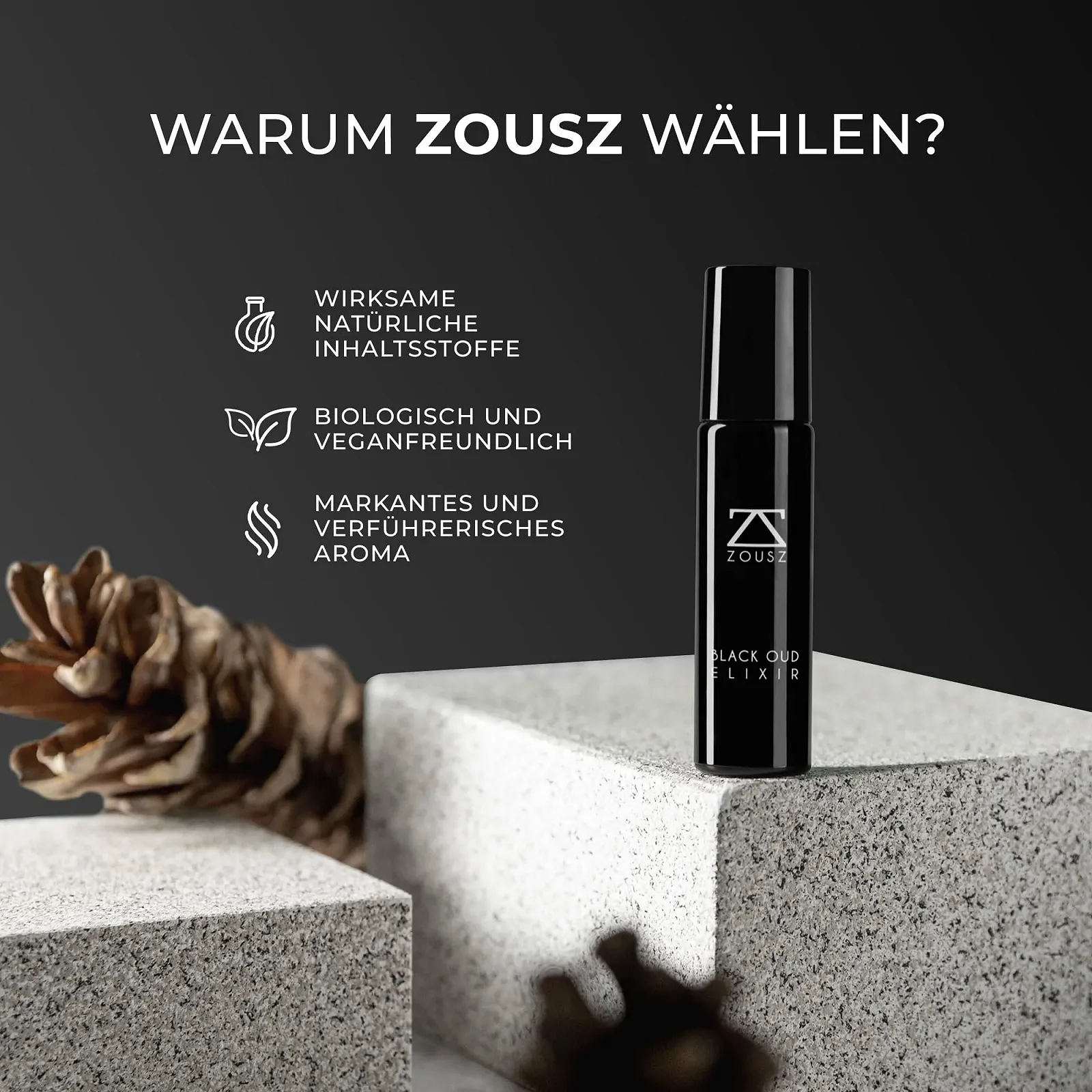 Парфуми ZOUSZ Black Oud еліксир для чоловіків олія 10 мл, фото №4