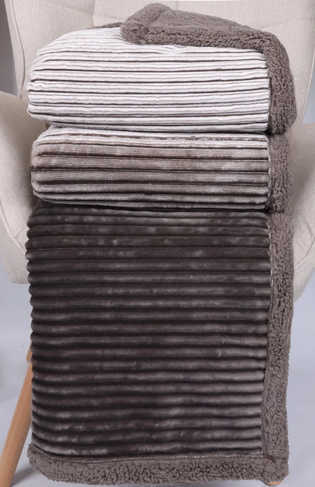 Покривало Плюшева Betz Florence XXL 150 x 200 см Taupe, фото №2