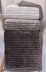 Покривало Плюшева Betz Florence XXL 150 x 200 см Taupe synthetic.ua - Фото 1