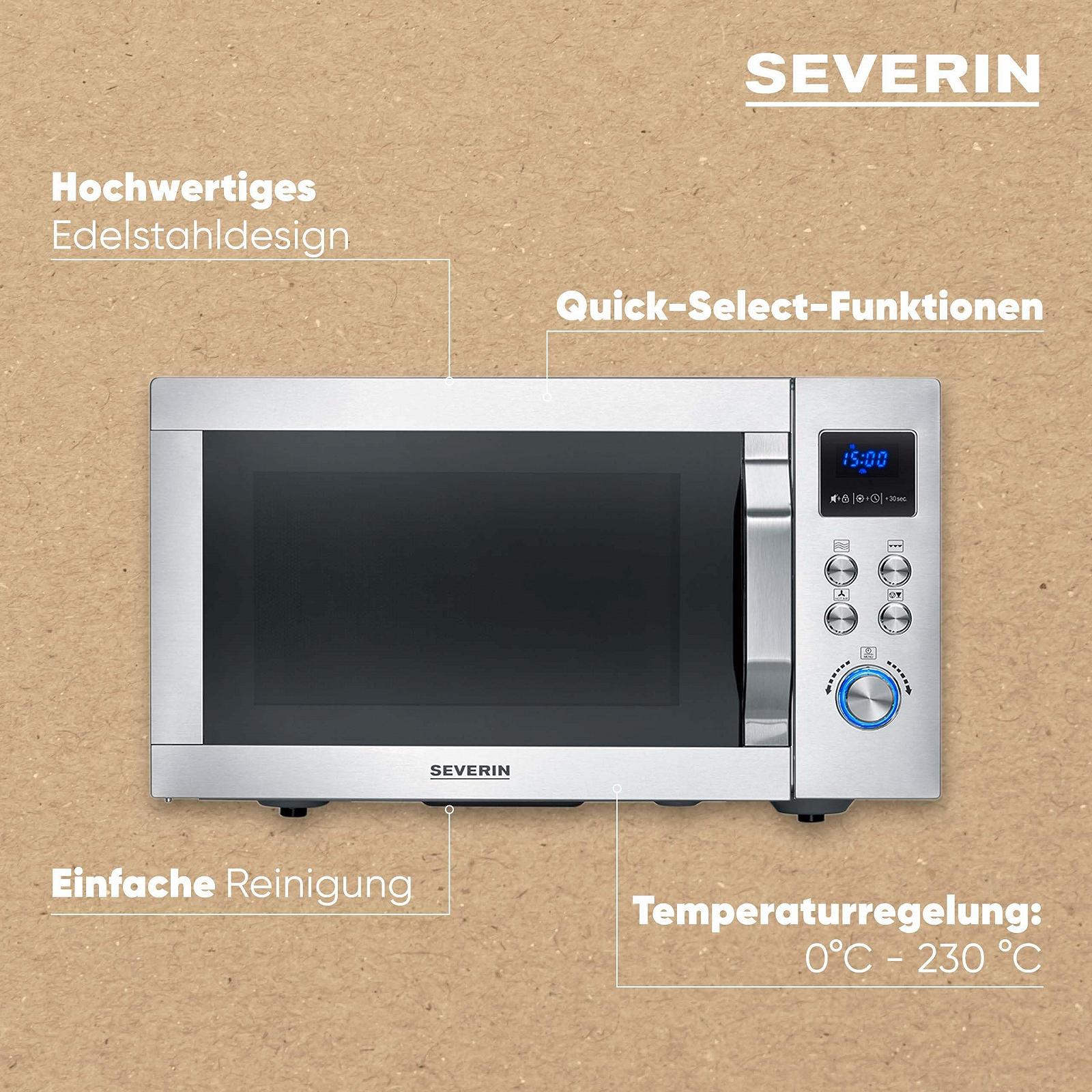Микроволновая печь SEVERIN MW 7982 4-in-1 Crispy Wave 25 L Silver/Stainless Steel, фото №2 Микроволновая печь SEVERIN MW 7982 4-in-1 Crispy Wave 25 L Silver/Stainless Steel, фото №2