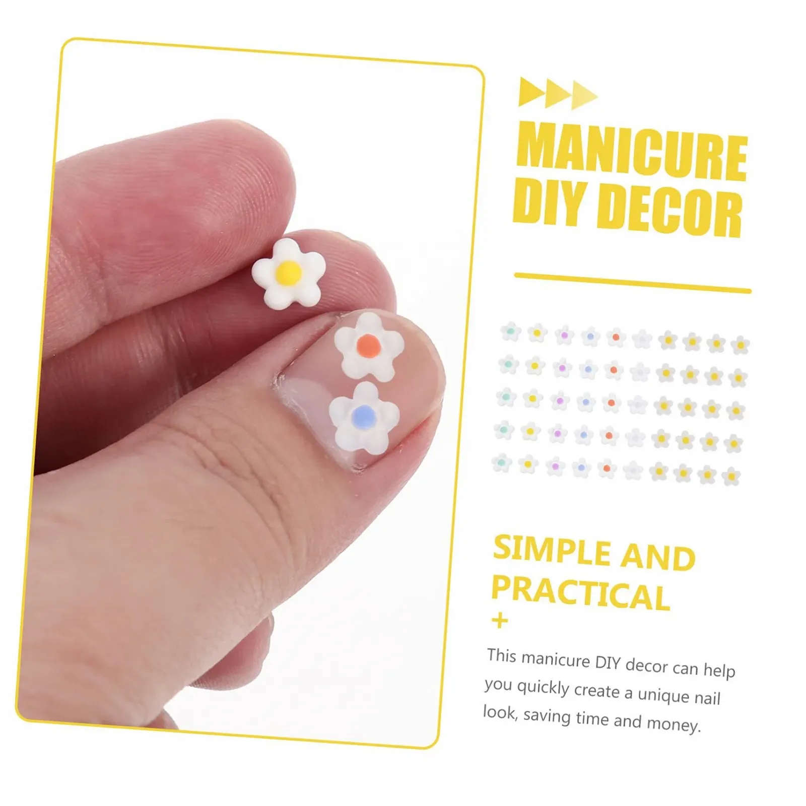 Прикраса для нігтів Квіти Beavorty 200шт смола, фото №6