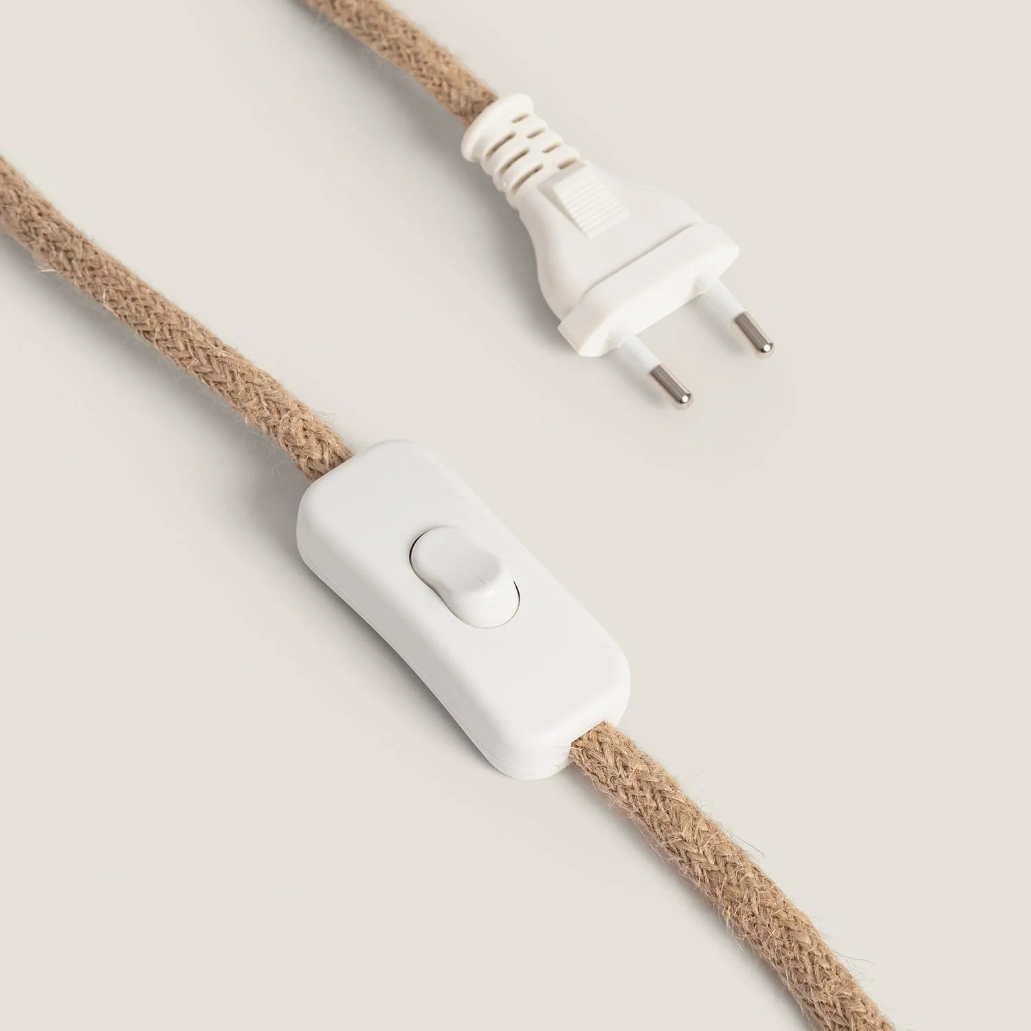 Настільна світлодіодна лампа LEDKIA LIGHTING Callie кераміка та натуральна мотузка бежевий E27, фото №6