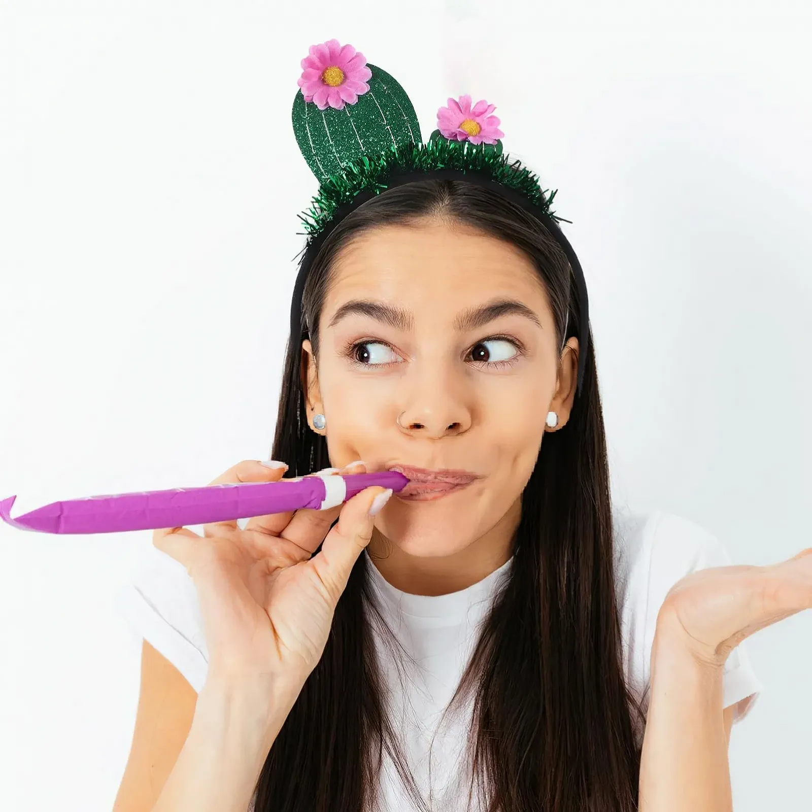 Обруч на голову Кактус VICASKY, набір 2 шт., зелений, фото №4