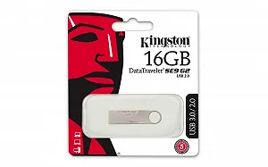 USB-флеш-накопичувач Kingston DataTraveler SE9 G2 DTSE9G2/16GB 16 ГБ USB 3.0 Metal Silver synthetic.ua - Фото 1